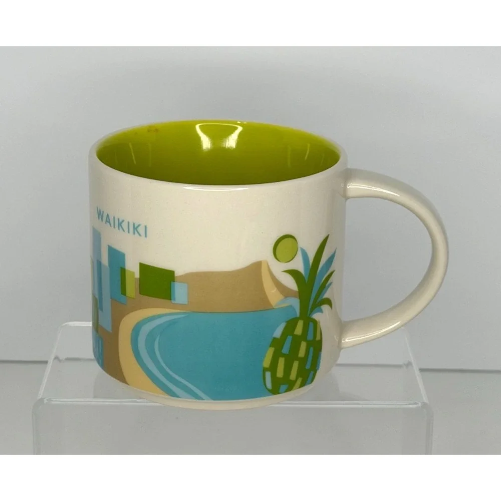 Starbucks Waikiki Hawaii You Are Here Series Collection 14oz Coffee Tea Mug Cup